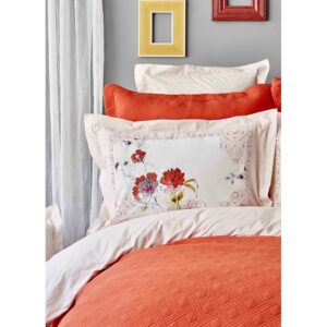 Набор постельное белье с покрывалом Karaca Home – Elia pembe 2020-1 розовый евро