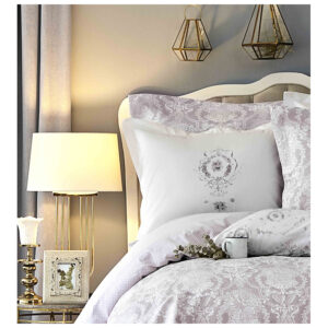 Набор постельное белье с покрывалом Karaca Home – Quatre delux murdum фиолетовый евро