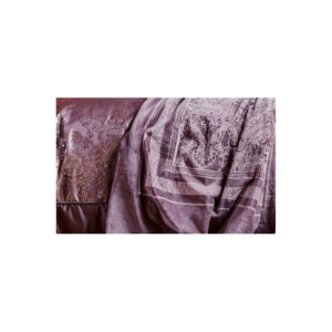 Набор постельное белье с покрывалом + плед Karaca Home – Ilona murdum сиреневый евро (10)