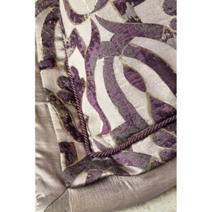 Набор постельное белье с покрывалом + плед Karaca Home – Morocco purple-gold золотой евро(10)